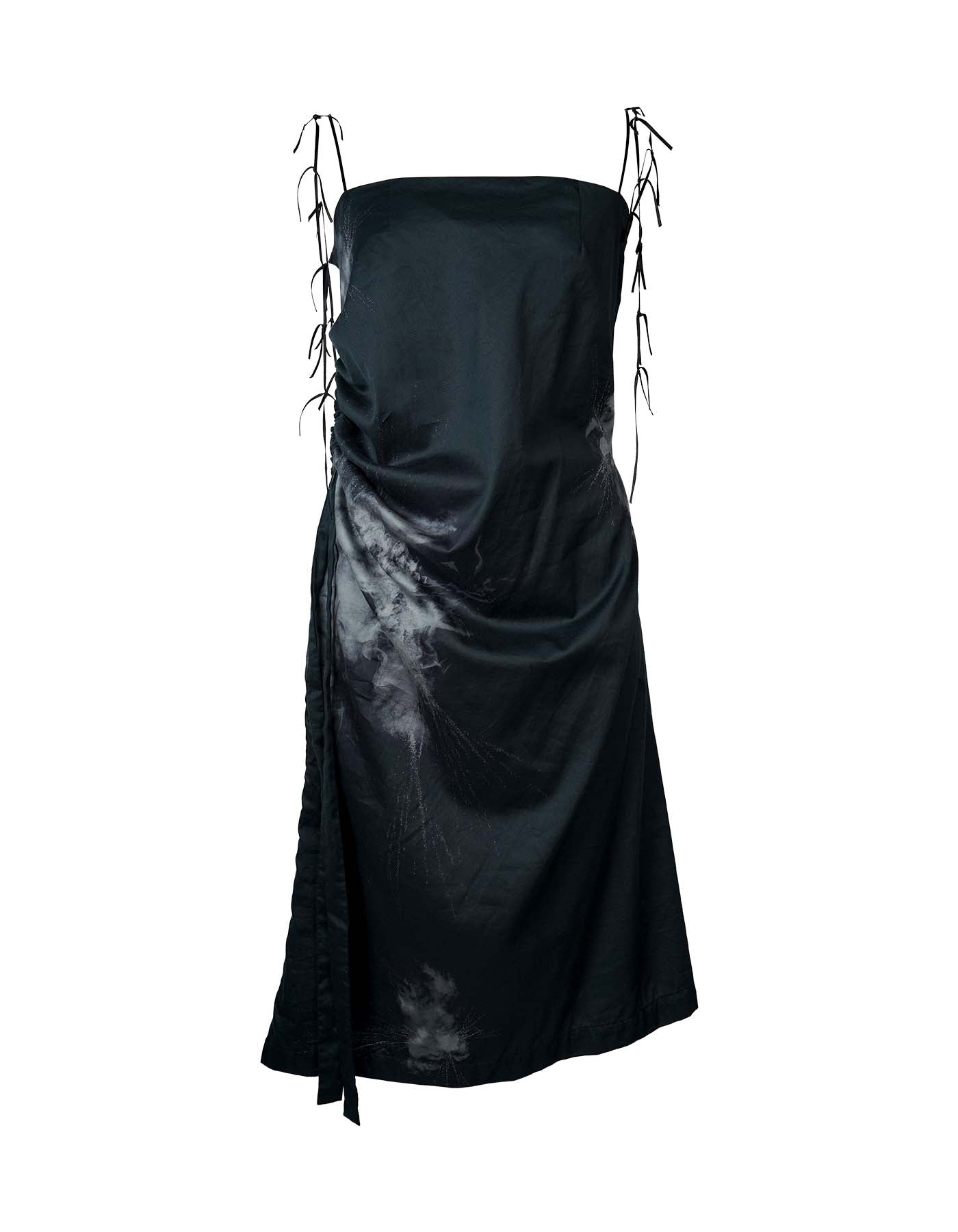 Asymmetrical Drawstring Dress