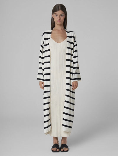 MAHA Knitted maxi-coat stripe