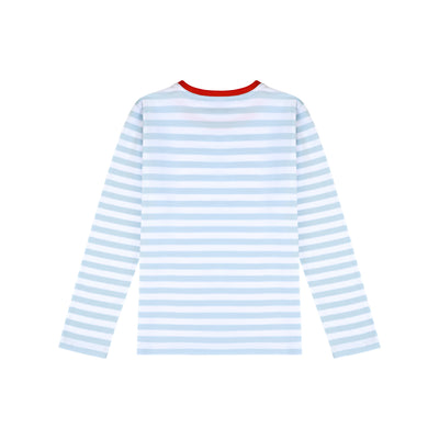 Baby Blue Striped Cotton Top