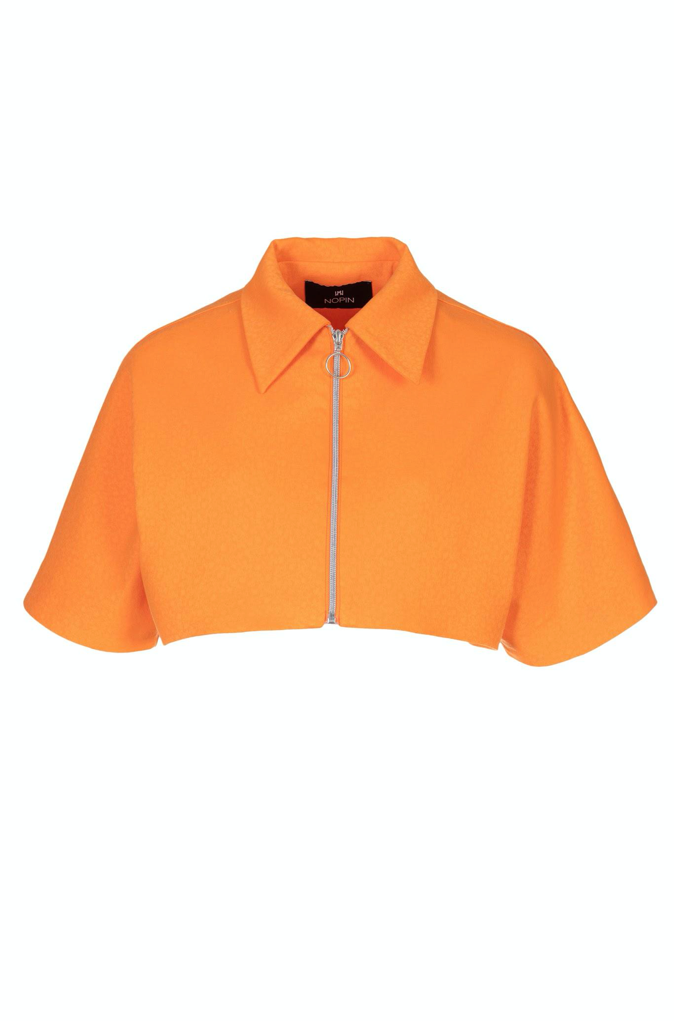 Orange Short Coat with Zip