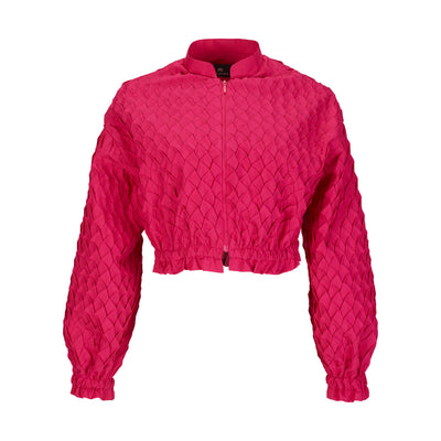 Pleated Pink Bomber