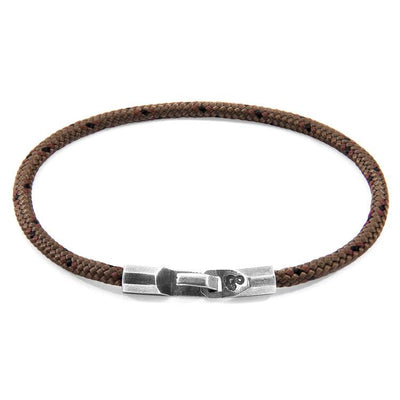 BROWN TALBOT SILVER AND ROPE BRACELET - The Clothing LoungeANCHOR & CREW