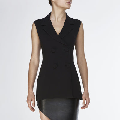 Double Breasted Crepe Vest - The Clothing LoungePEARL AND RUBIES