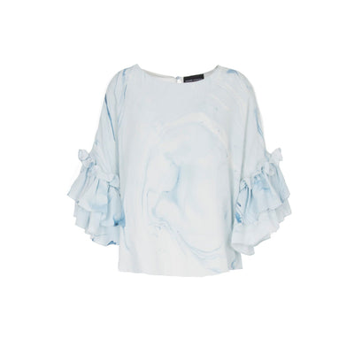Hand Marbled Ruffle Flounce Top - The Clothing LoungeEdward Mongzar