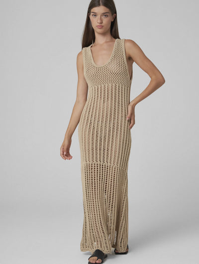 LILA Open-knit maxi-dress