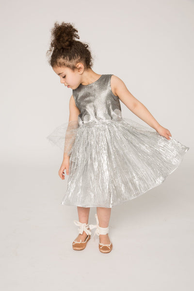 Silver applique dress