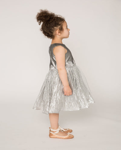 Silver applique dress