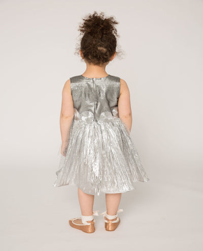 Silver applique dress