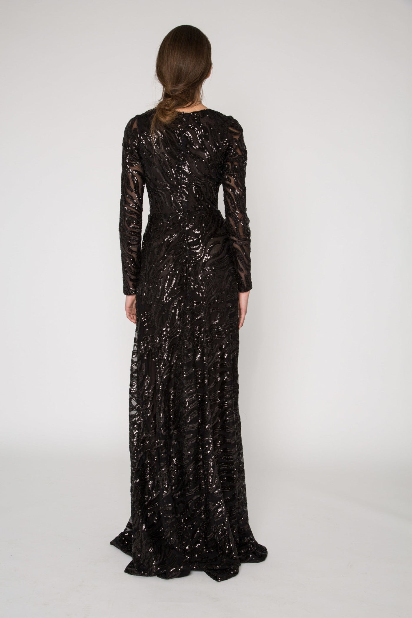 sequin gown with pockets
