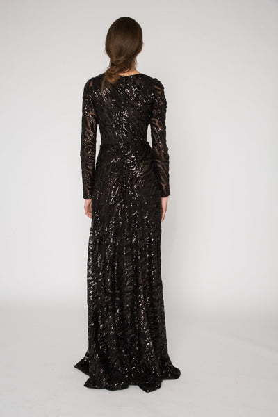 sequin gown with pockets