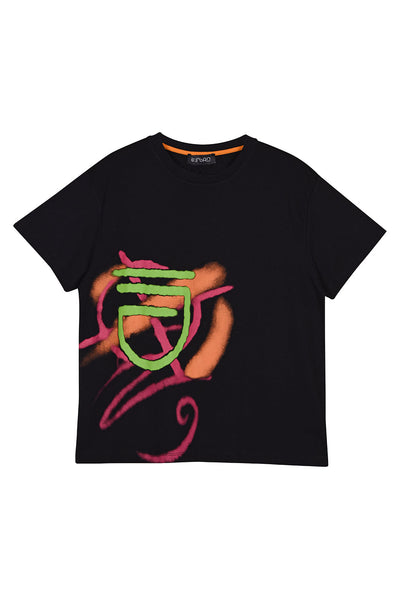 Oversized Spray Tee Black