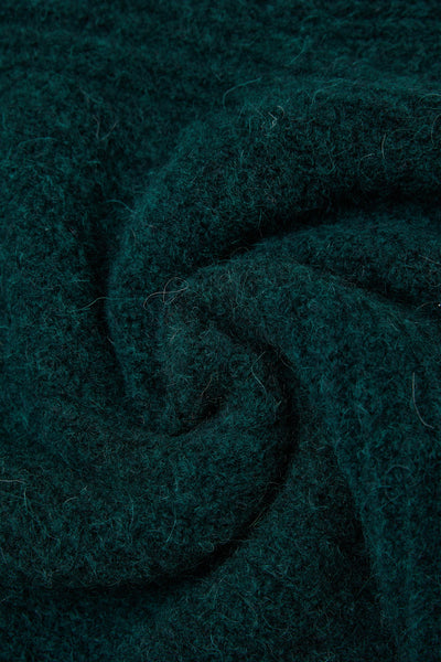 Janet Ribbed Alpaca wool  Knit Cardigan  - Forest