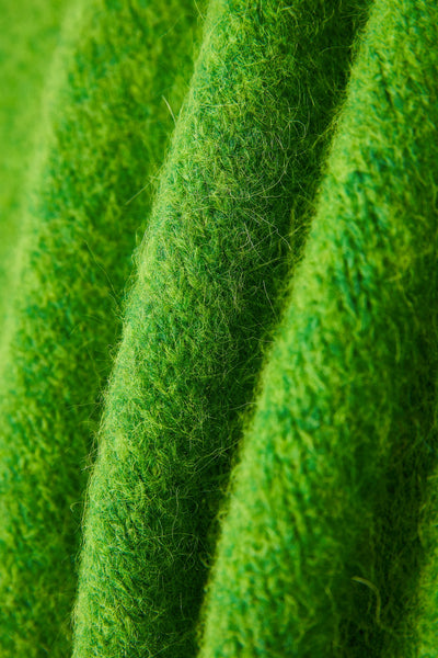 Lara Alpaca wool  Knit Cardigan - Green