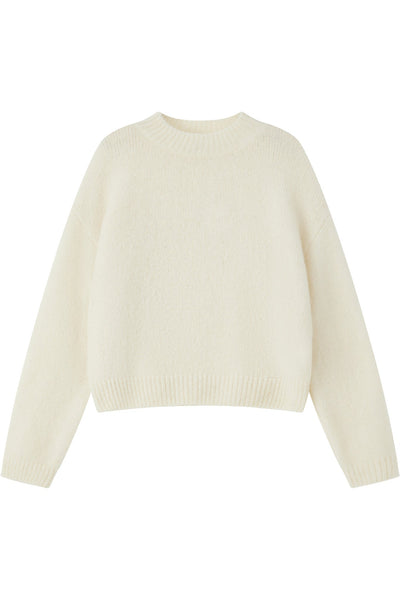 Lara Basic Alpaca wool  Knit Jumper - White