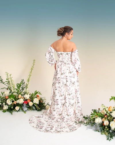 Gardenia Floral Gown