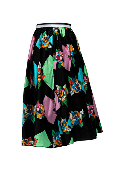 Rhiannon - Gathered Floral Print Skirt