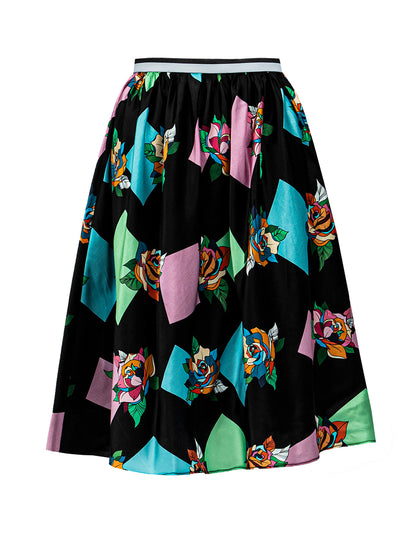 Rhiannon - Gathered Floral Print Skirt