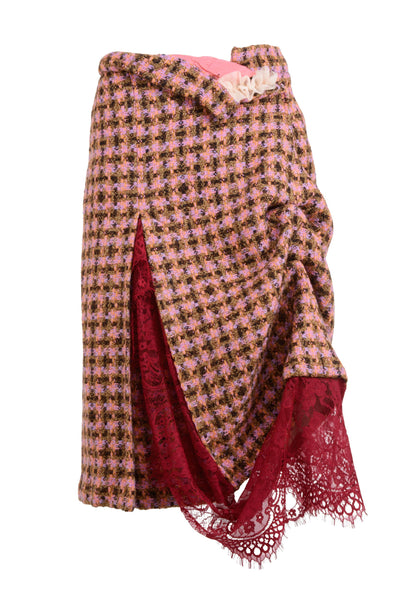 Clarisse Skirt in Pink Plaid