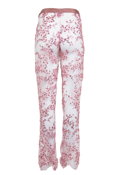 Berta Sequins Trousers in Pink  - Made To Order