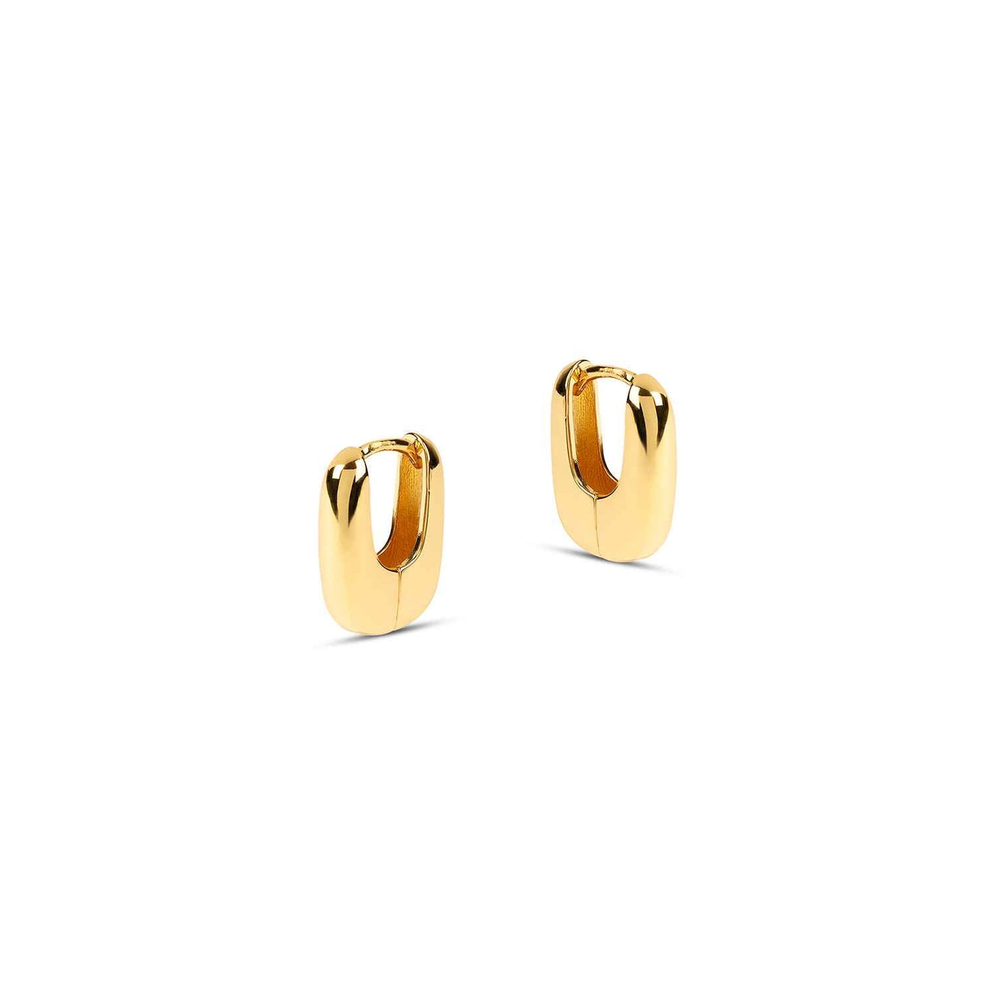 You can never go wrong with our Bella Mini Geometric Gold Earrings. Golden &amp; elegant, and yet playful! Perfectly shaped to hug your earlobes.&nbsp;