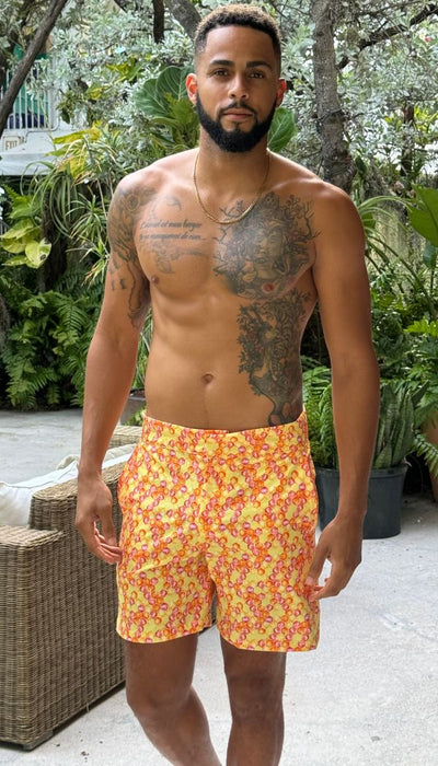 Willis Tailored Men's Swim Short in Buzz Yellow