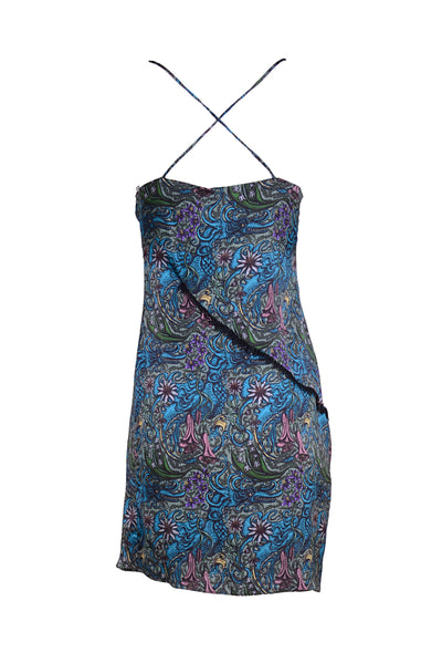 Mirabella Dress in Satin Dragon Print