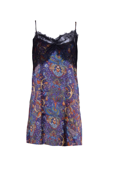 Brooklyn Dress in Satin Dragon Hunter Print