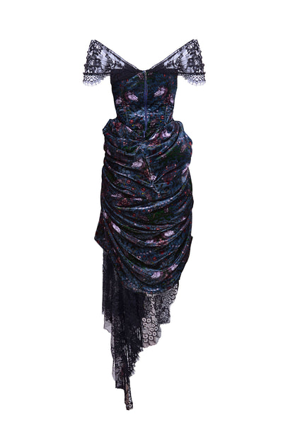 Esther Dress in Mystic Rabbit Silk Velvet