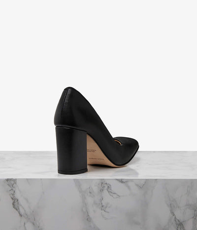 Designed with city living in mind, our block heel’s modern aesthetic makes for a versatile choice. Available in either super soft full-grain leather or embossed snake leather, the  spacious square toe box is comfortable enough for all-day wear while the chunky trapeze block heel adds the perfect amount of stability, support and lift on long days. Let the architectural silhouette add a directional feel to everything from wide-leg trousers to structured dresses.