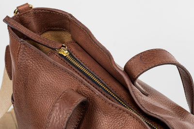 Leather Tote Tobacco Fifth Avenue Collection