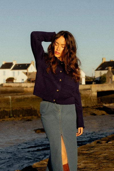 Nina Crop Jacket Navy