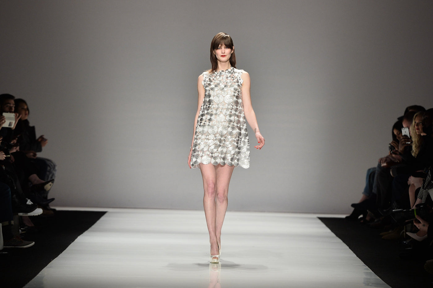 Silver lace dress