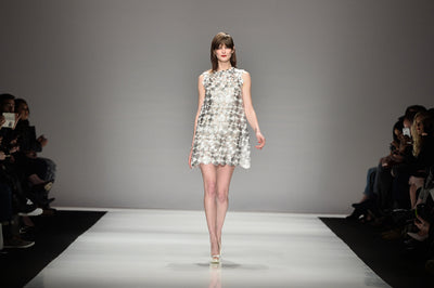 Silver lace dress