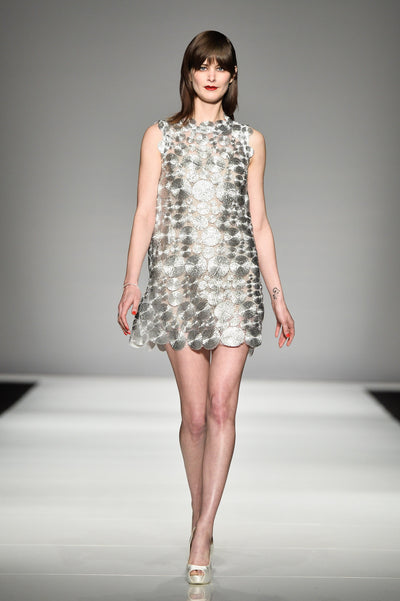 Silver lace dress
