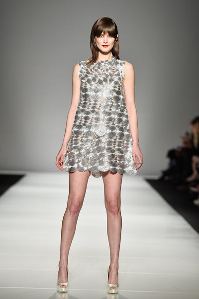 Silver lace dress