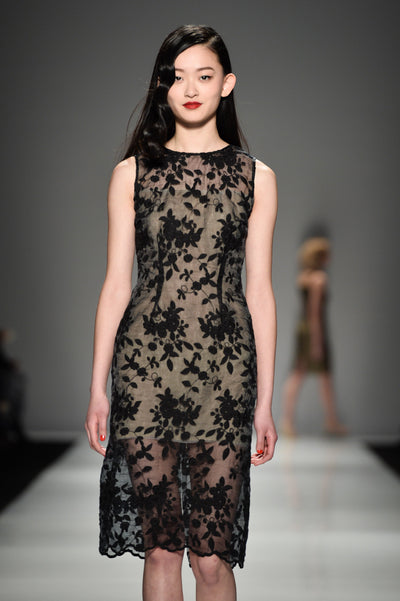 Black strapless mini dress