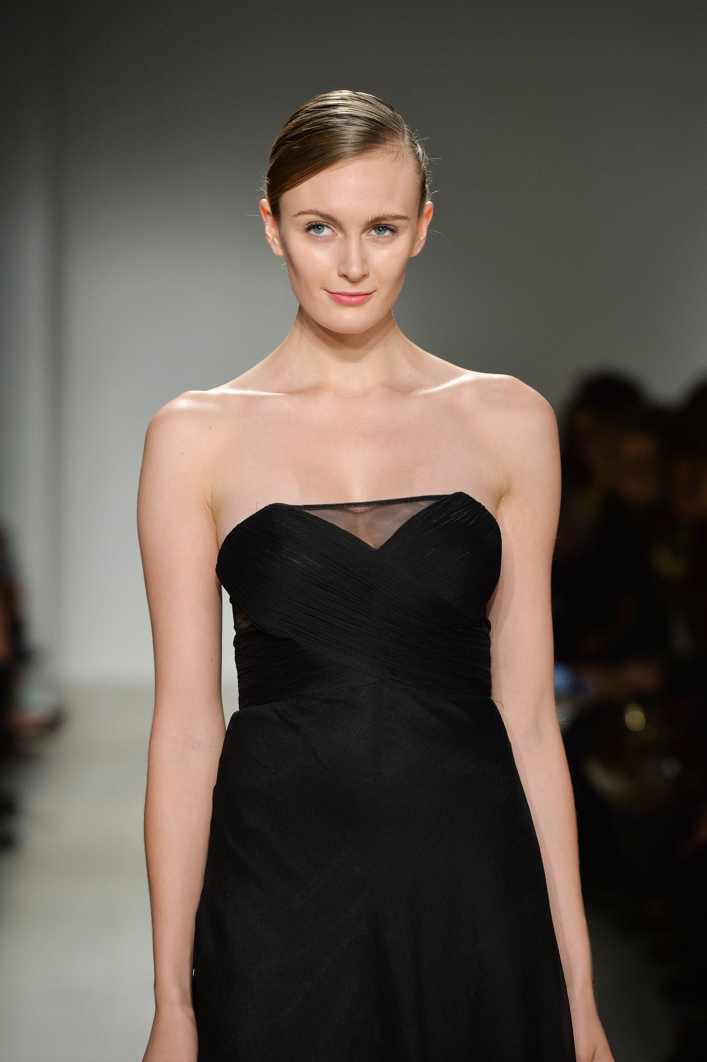 Crepe tail gown