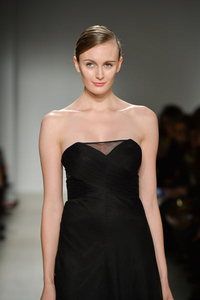 Crepe tail gown