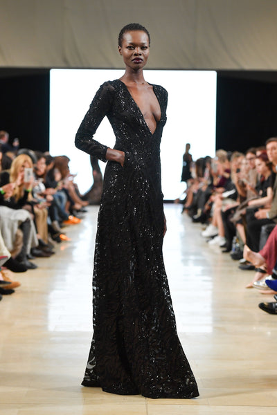 sequin gown with pockets