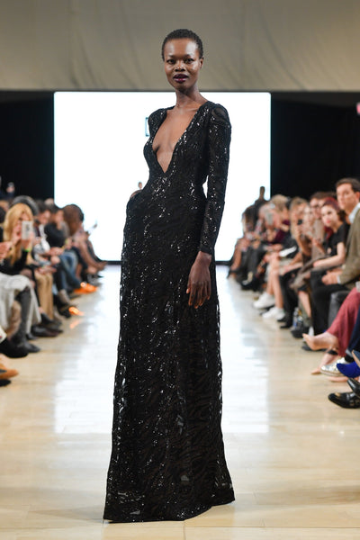 sequin gown with pockets