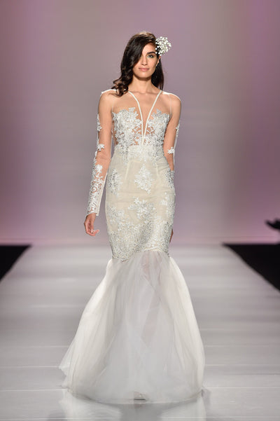 Lace embellished mermaid gown