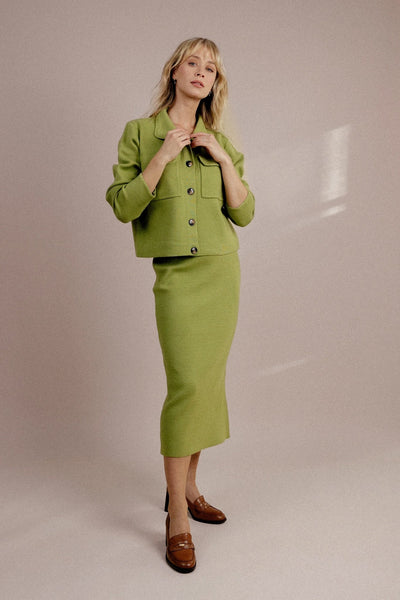 Nina Crop Jacket Green