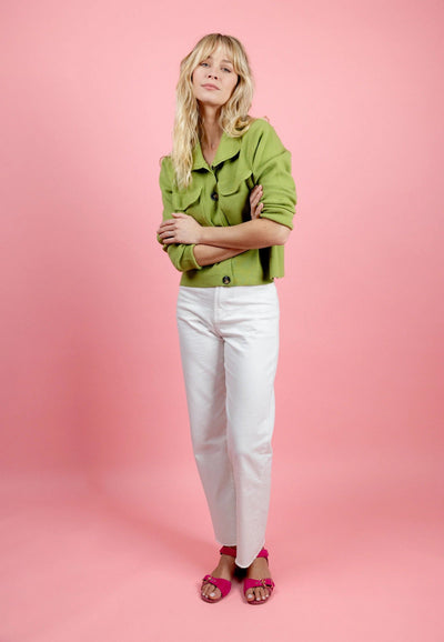 Nina Crop Jacket Green