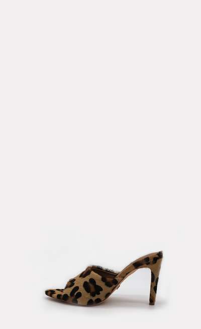 Horsy Leopard  Brown Mules - BLONDISH