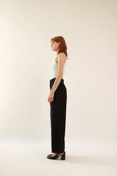 Ahkeke  Full Length Flare Black Trousers