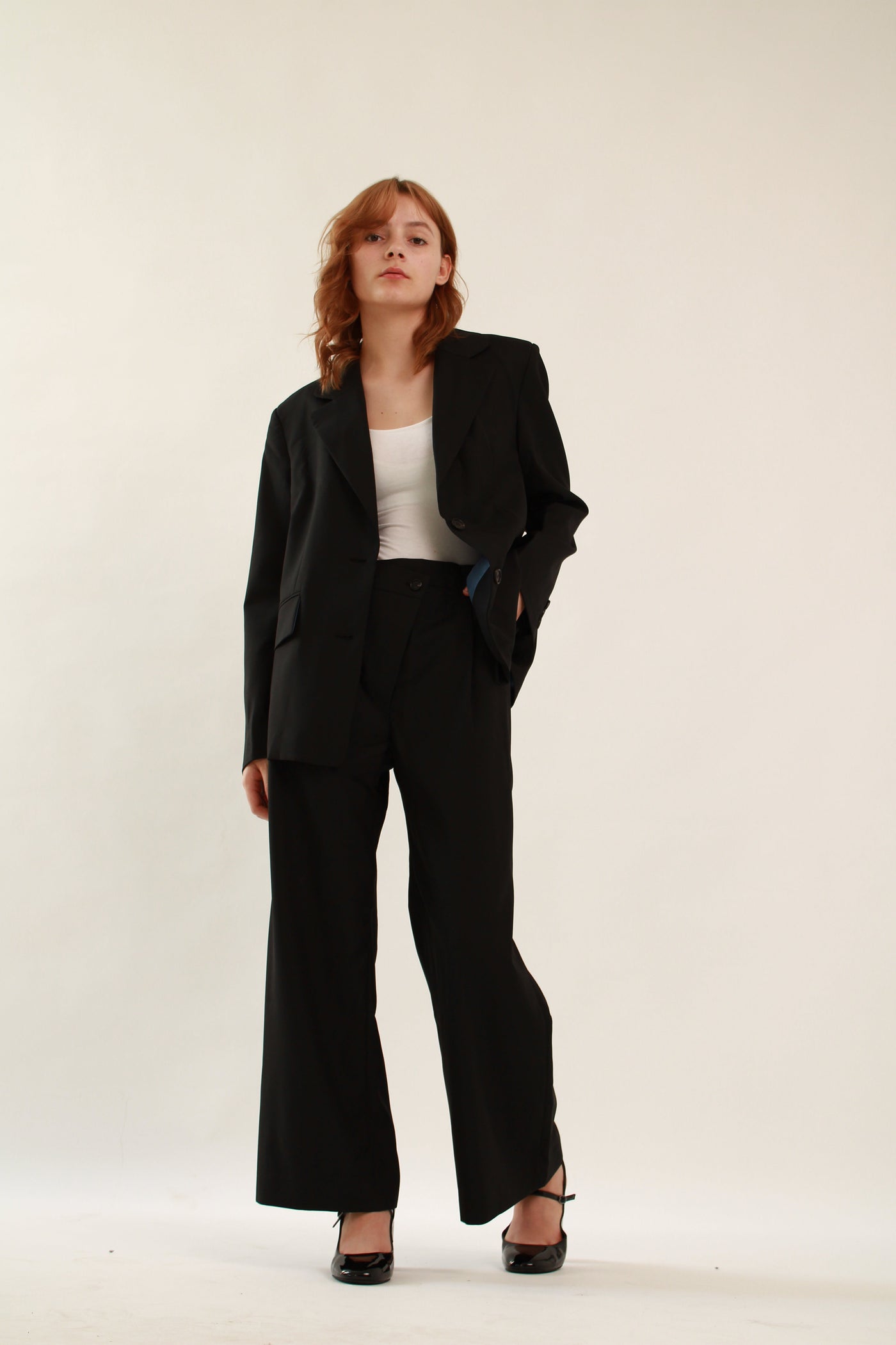 Ahkeke  Full Length Flare Black Trousers