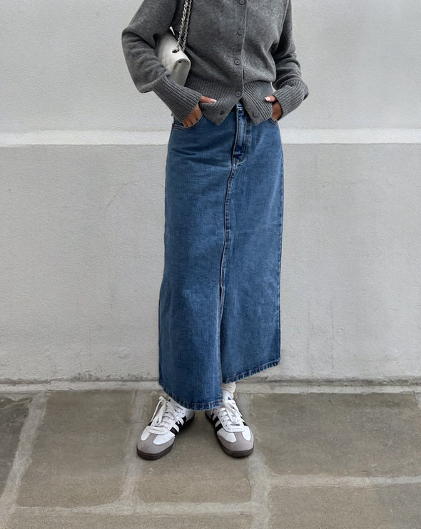 Denim Midi Skirt