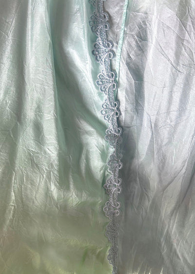 Elowyn Silk Coat in Ombre Green