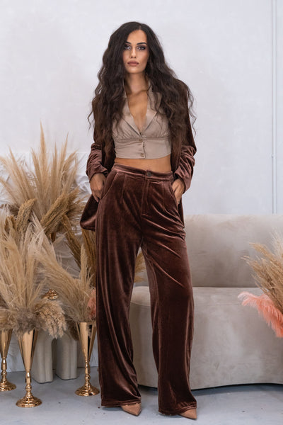 WOMENS VELVET TROUSERS