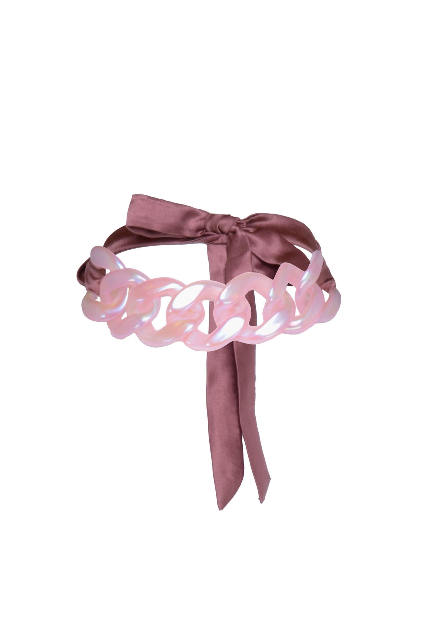 Basia Necklace Acrylic Chain + Silk